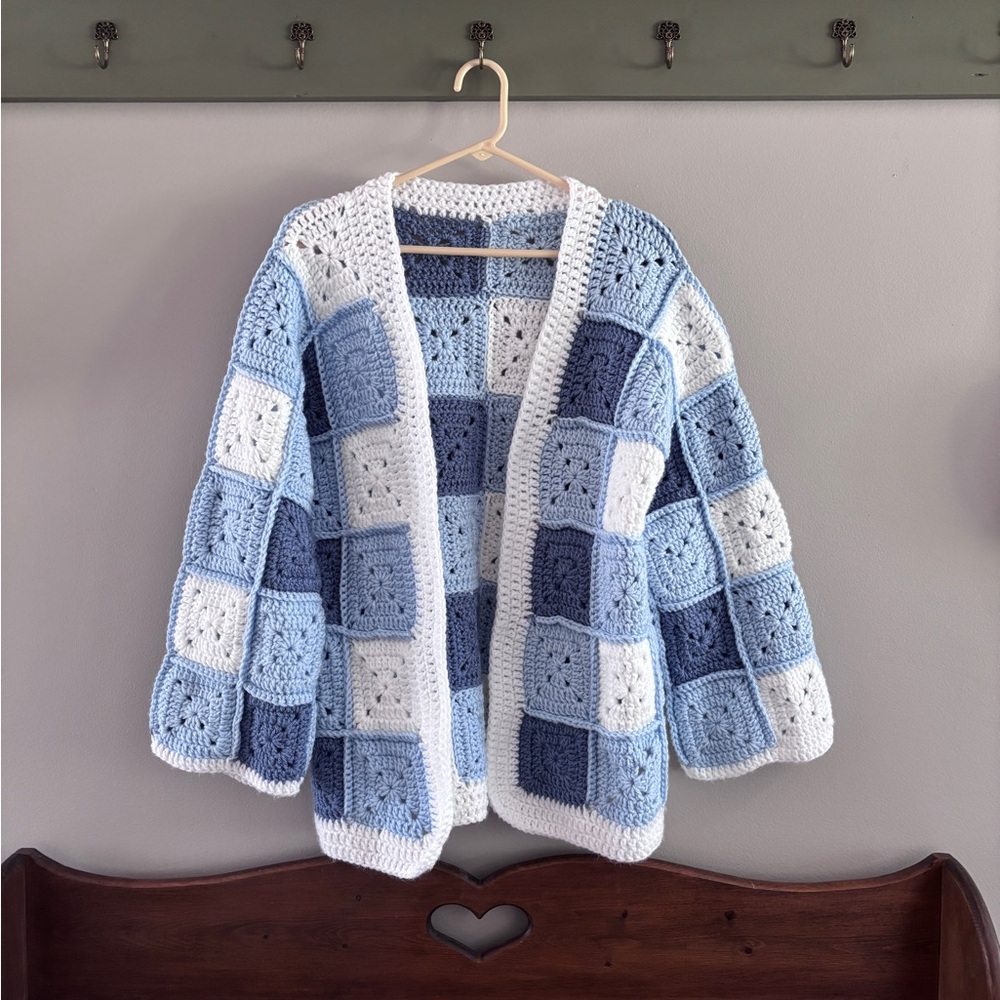 Crochet granny square cardigan
